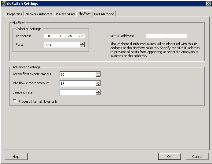 VSWITCH properties. DVSWITCH. Go NETFLOW Collector. VSWITCH install.